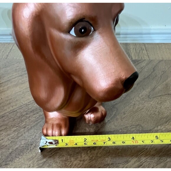 MCM PORCELAIN Figurine Copper DOG DACHSHUND Hand Crafted Hand Painted Art Deco - Picture 10 of 11